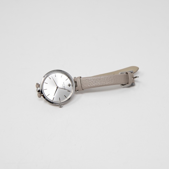 Kate Spade Holland Skinny Strap Genuine Leather Round Face Watch Stainless Steel
